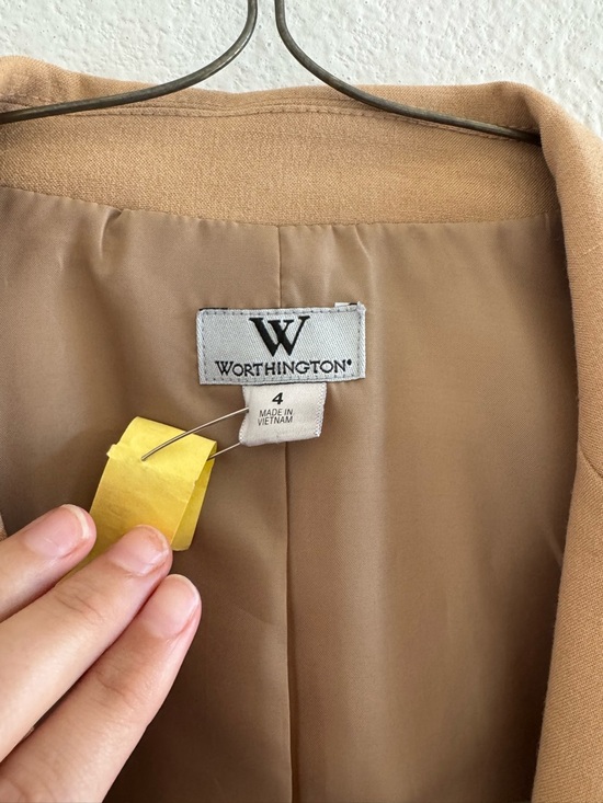 Worthington Camel Single-Button Tailored Blazer - Picture 2 of 6